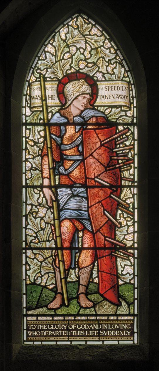 Wilden, All Saints, Morris & Co., Edward Burne-Jones, John Henry Dearle (1859-1932), Fortitude, 1902-1914, Louisa, Alfred, Baldwinit, pääministeri, metodisti, Worcestershire, Arts & Crafts, Rudya. tekijältä Edward Coley and Dearle Burne Jones