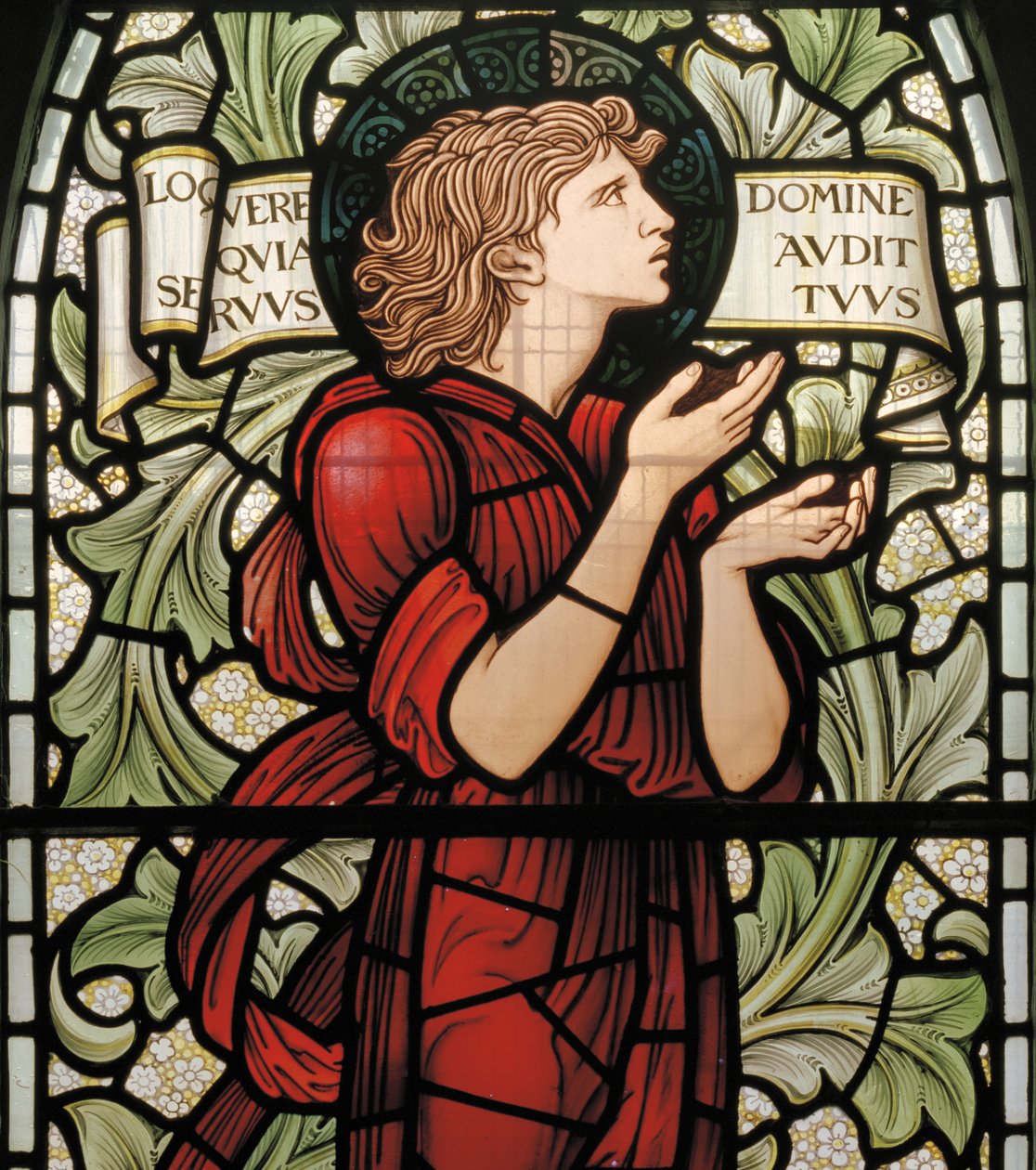 Wilden, All Saints, Morris & Co., Edward Burne-Jones, John Henry Dearle (1859-1932), Samuel, yksityiskohta, 1902-1914, Louisa, Alfred, Baldwinit, pääministeri, metodisti, Worcestershire, Arts & Crafts, tekijältä Edward Coley and Dearle Burne Jones