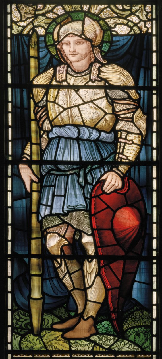 Wilden, All Saints, Morris & Co., Edward Burne-Jones, John Henry Dearle (1859-1932), St George, Courage, 1902-1914, Louisa, Alfred, The Baldwins, pääministeri, metodisti, Worcestershire, Arts & Craf tekijältä Edward Coley and Dearle Burne Jones