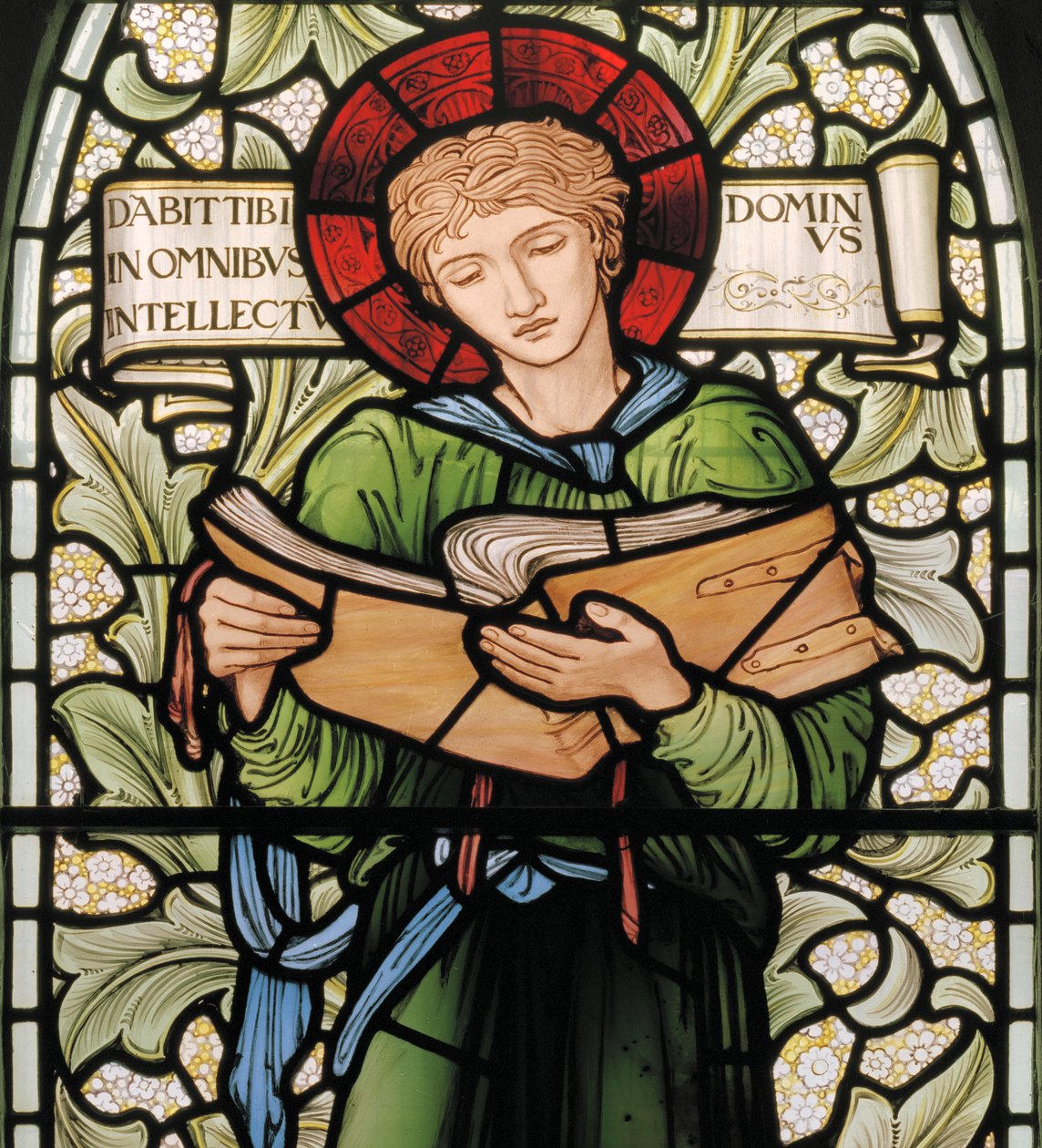 Wilden, All Saints, Morris & Co., Edward Burne-Jones, John Henry Dearle (1859-1932), Timothy, yksityiskohta, 1902-1914, Louisa, Alfred, Baldwinit, pääministeri, metodisti, Worcestershire, Arts & Crafts, tekijältä Edward Coley and Dearle Burne Jones