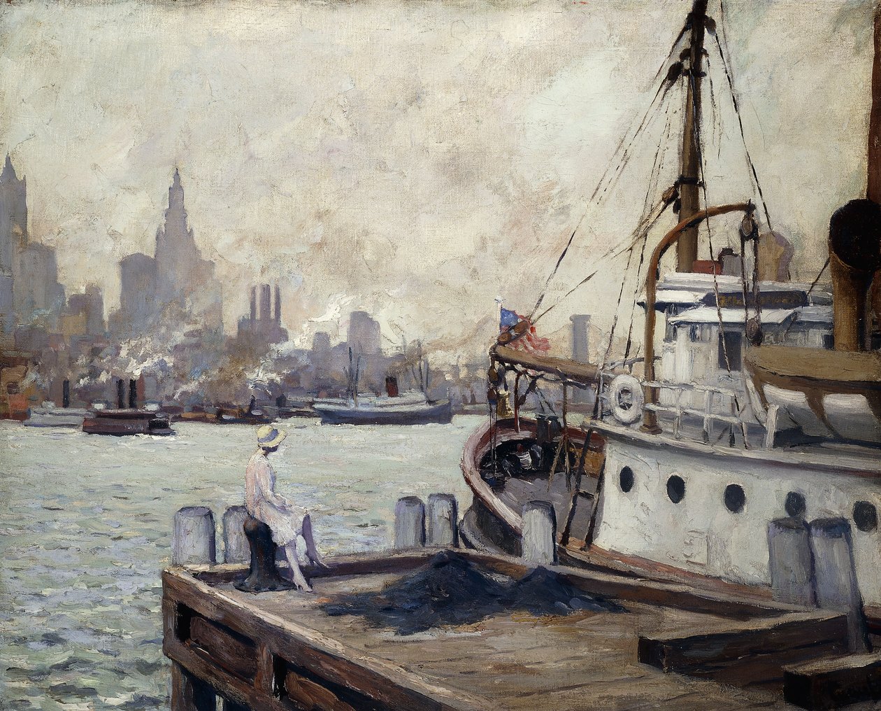 Aamu New Yorkin satamassa tekijältä Edward Cucuel