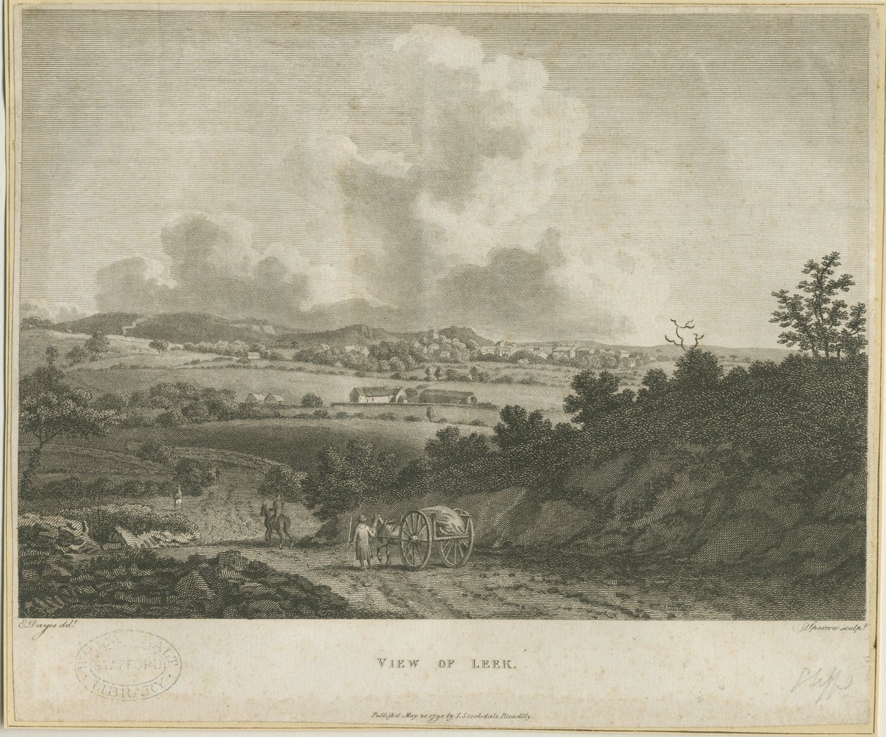 Leek Town: kaiverrus, nd [c 1795] tekijältä Edward Dayes
