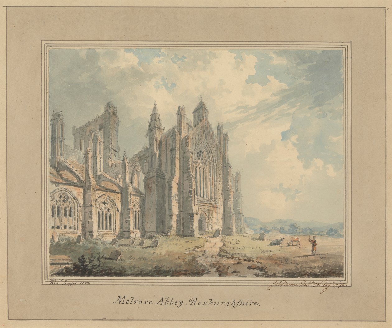 Melrose Abbey, Roxburghshire tekijältä Edward Dayes