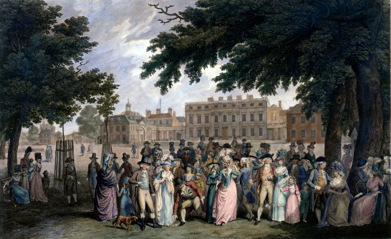 Promenade St James Parkissa, noin 1796 tekijältä Edward Days