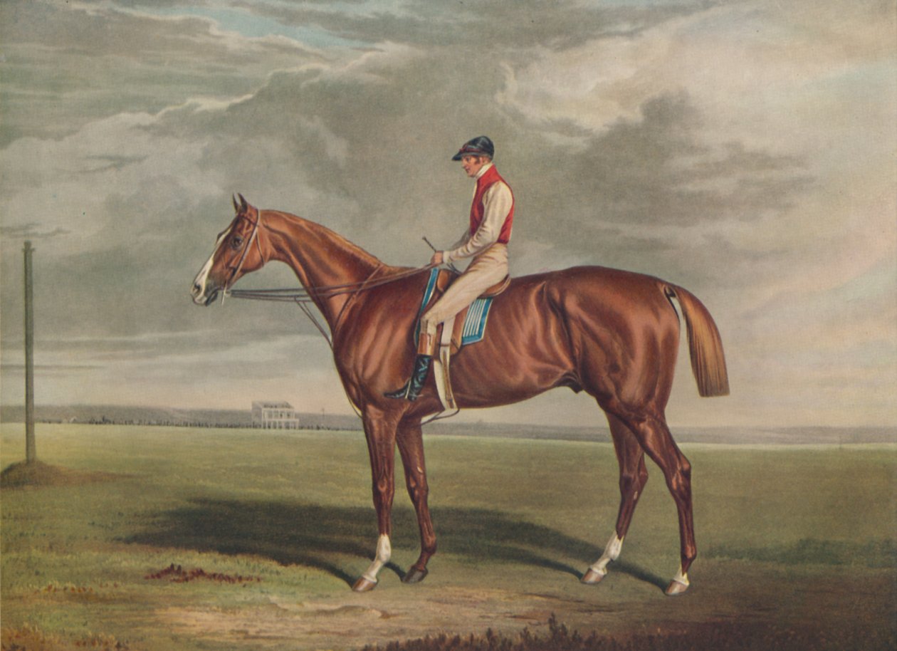 "Velocipede, St. Legerin voittaja, 1828", c1828, 1929 tekijältä Edward Duncan