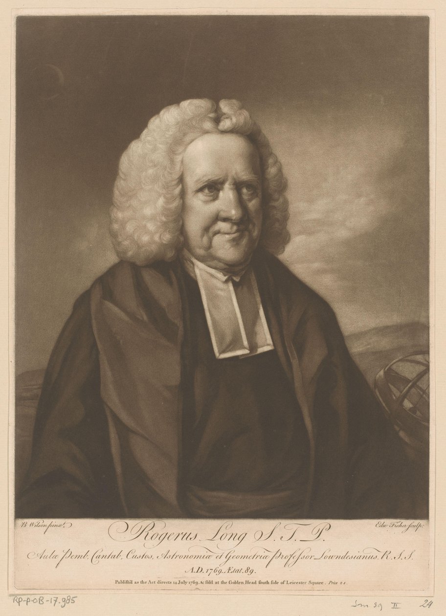 Portretti van Roger Long Rogerus Long (otsikko esineessä) tekijältä Edward Fisher