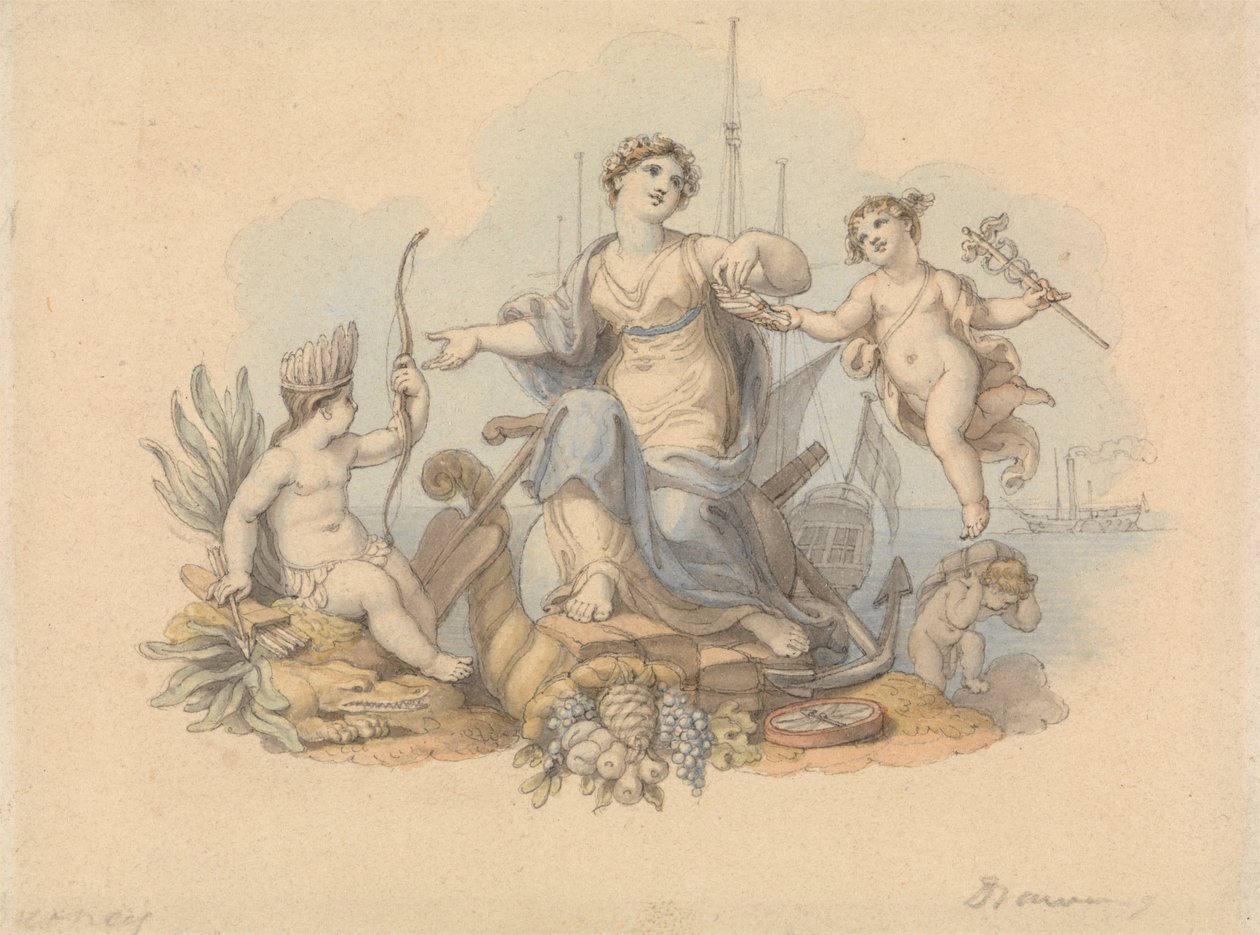 Merikauppojen allegoria tekijältä Edward Francis Burney