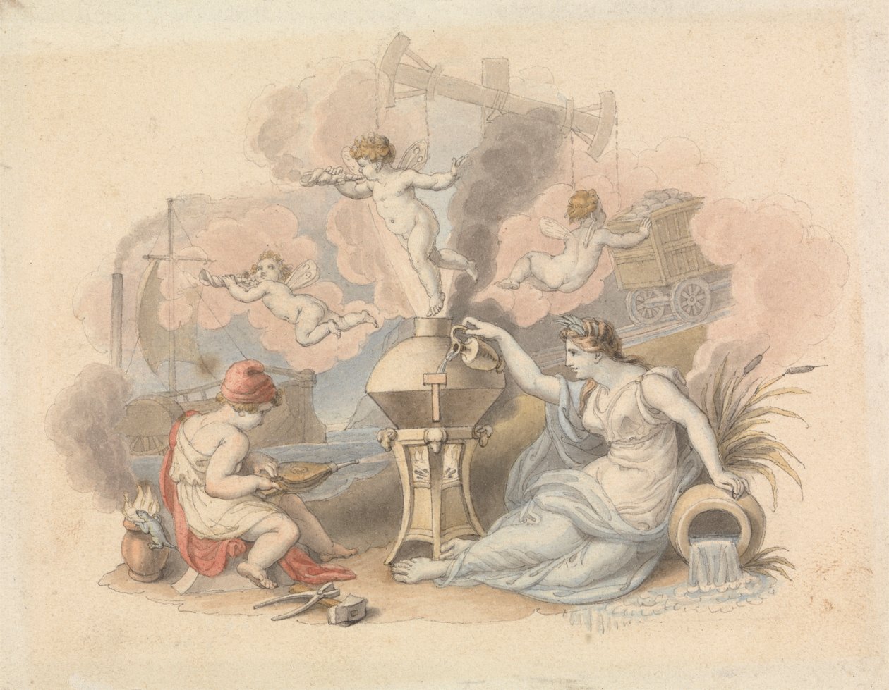 Steamin allegoria tekijältä Edward Francis Burney
