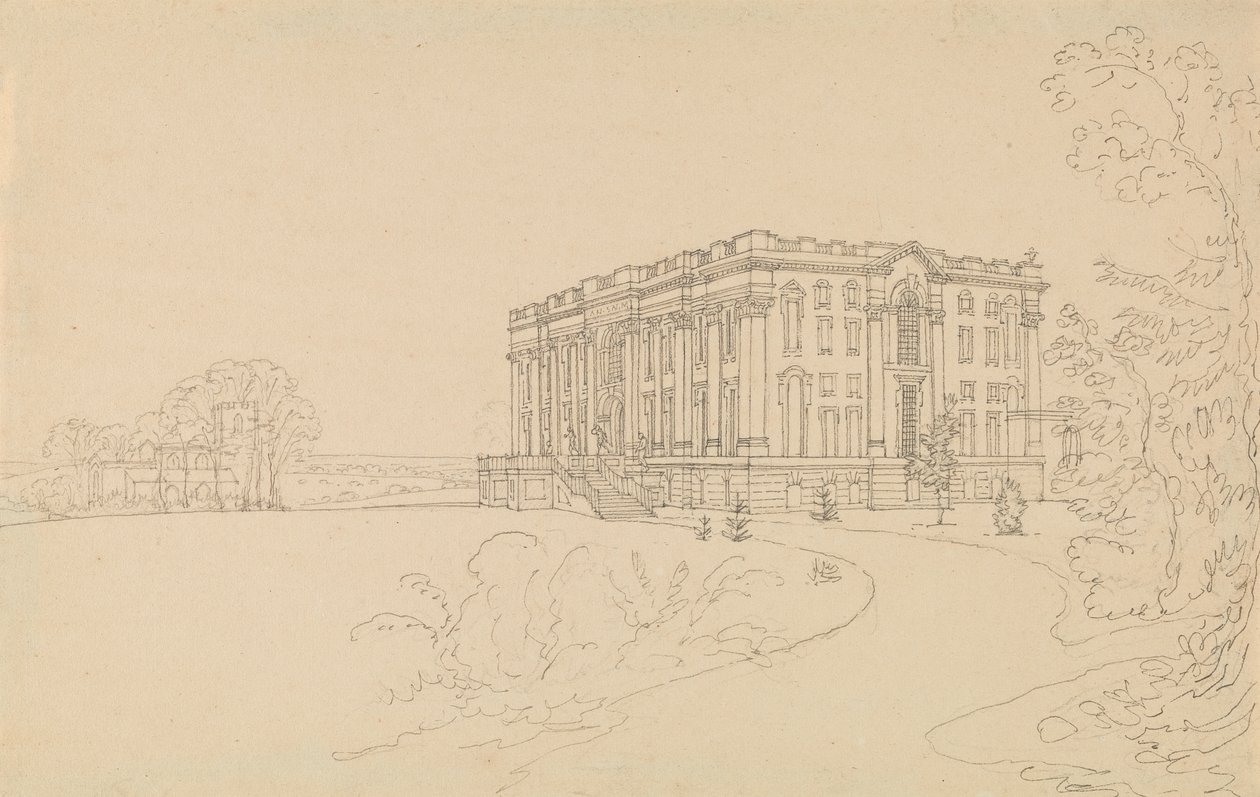 Näkymä Easton Nestonista, Northantsista tekijältä Edward Francis Burney
