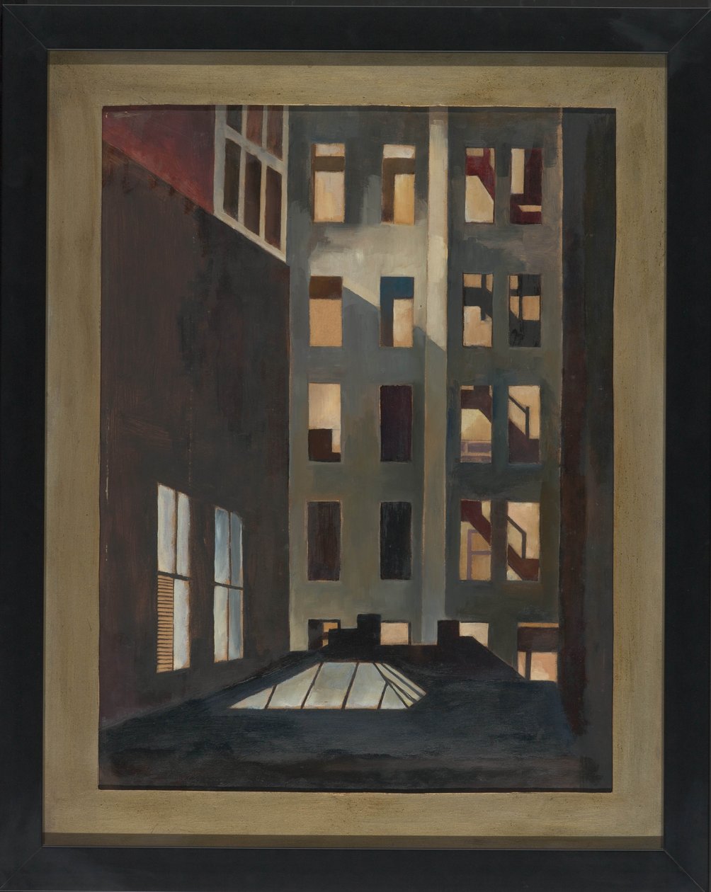 Rooftops, New York City, n. 1916 (öljy kankaalle) tekijältä Edward Franklin Fisk