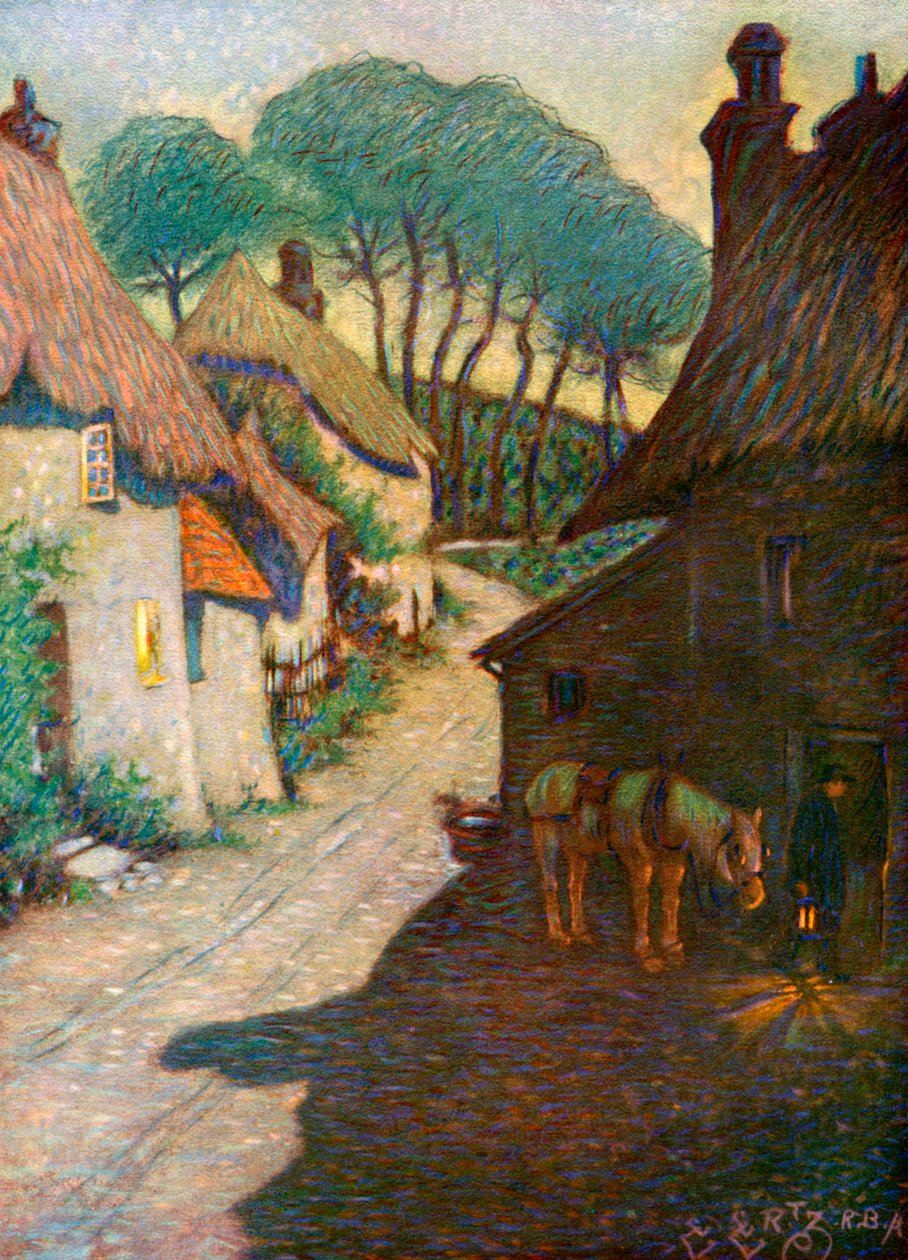 Thurlestone Village, Etelä-Devon, 1924-1926 tekijältä Edward Frederick Ertz
