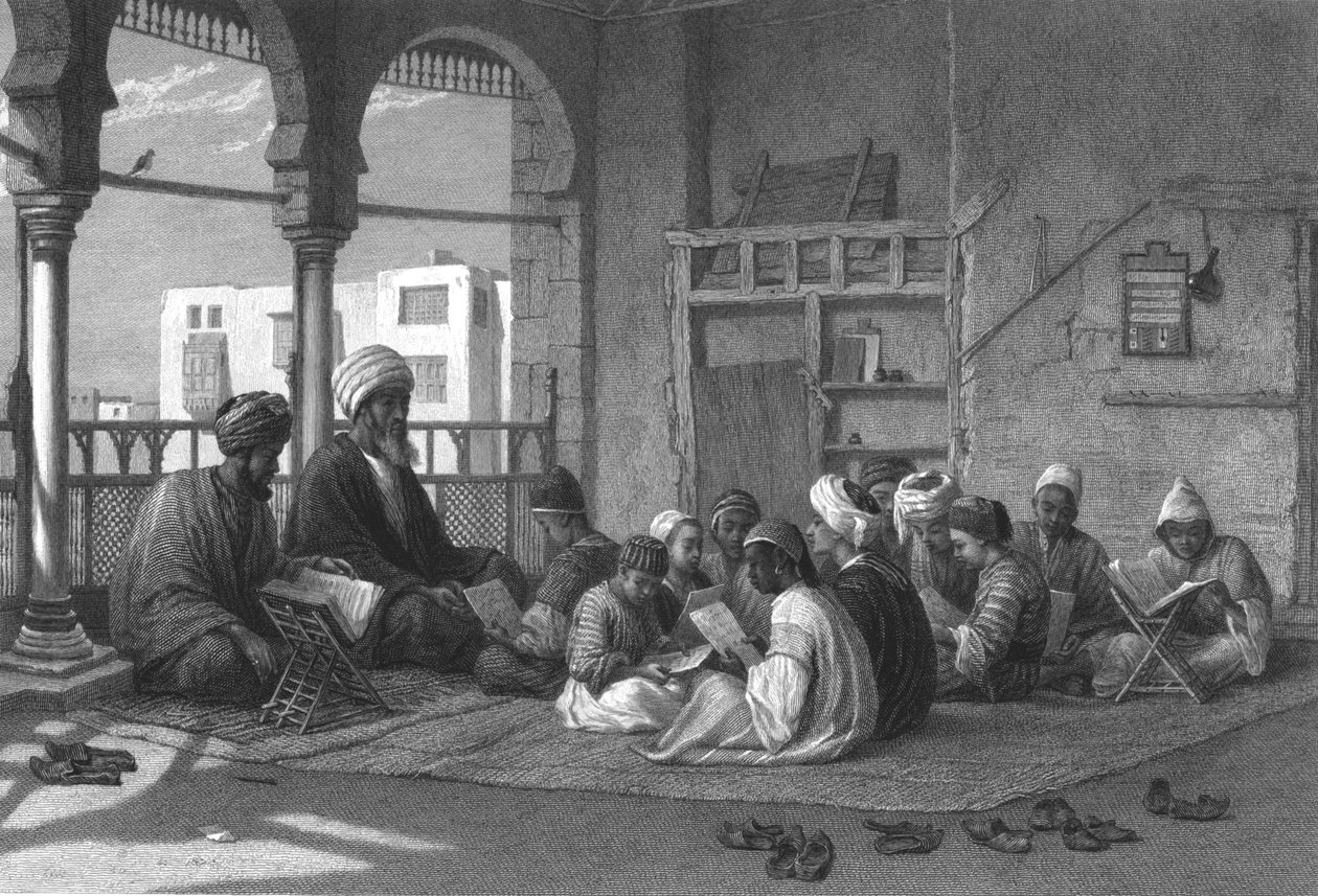 Sooltan Hassanin koulu, vuodelta 1869 tekijältä Edward Goodall
