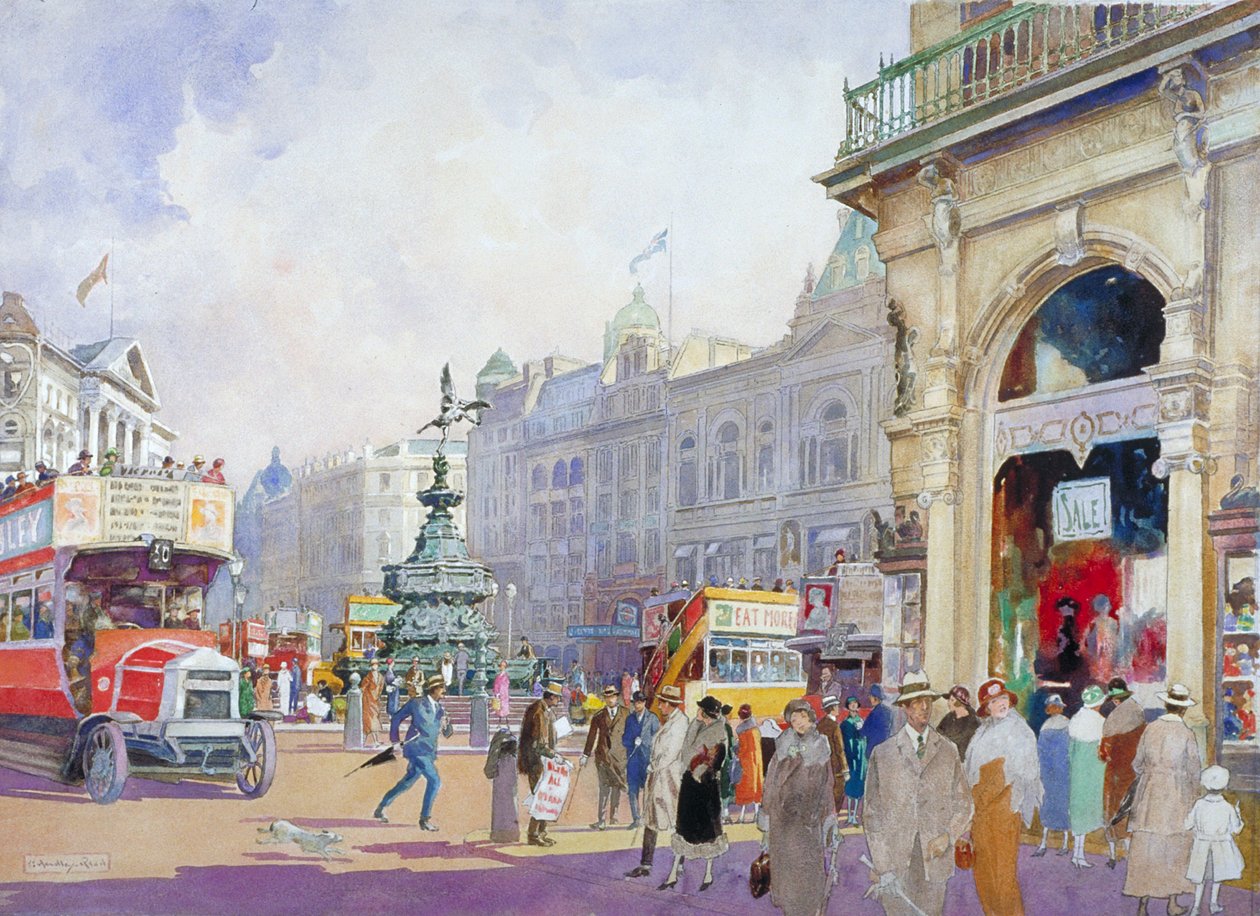 Piccadilly Circus, 1920 tekijältä Edward Harry Handley Read