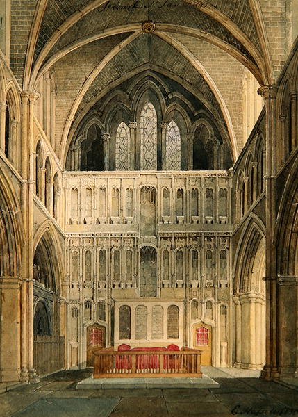 St. Saviourin sisustus, Southwark, alttari päin tekijältä Edward Hassell