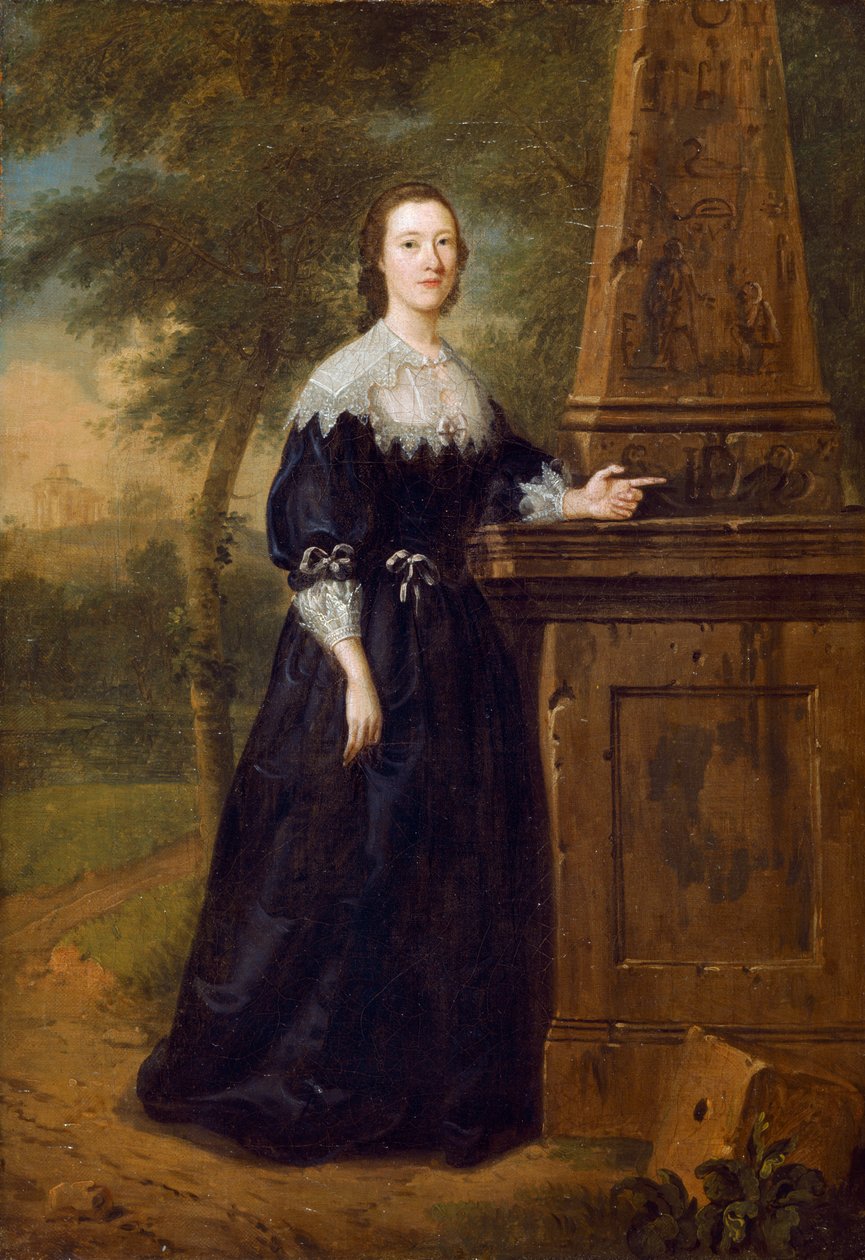 Miss Elizabeth Wandesford n. 1753 (öljy kankaalle) tekijältä Edward Haytley