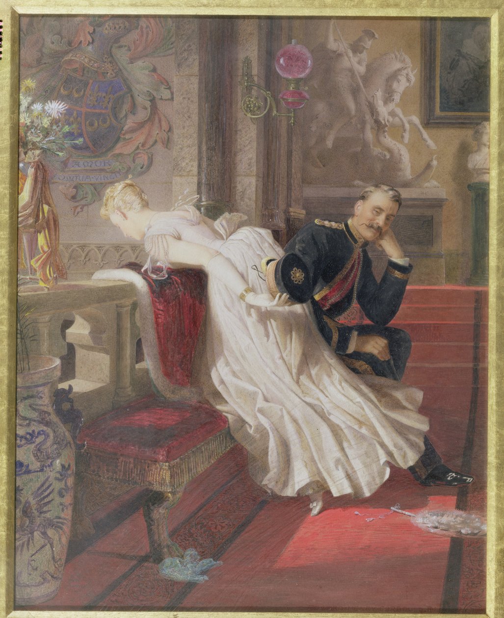 Rakkaus voittaa kaiken (wc ja guassi paperilla) tekijältä Edward Henry Corbould