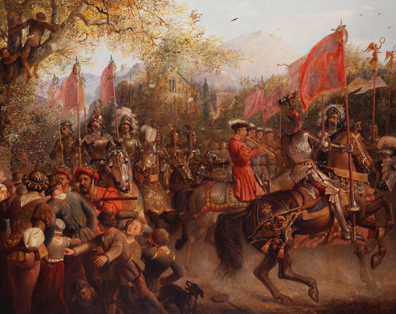 Tervehdys! Täältä tulee valloittava sankari, 1893 tekijältä Edward Henry Corbould