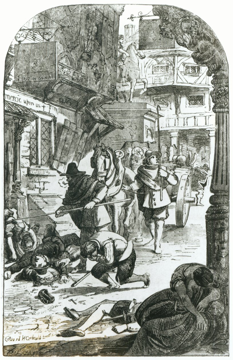 Lontoon suuri rutto vuonna 1665 tekijältä Edward Henry Corbould