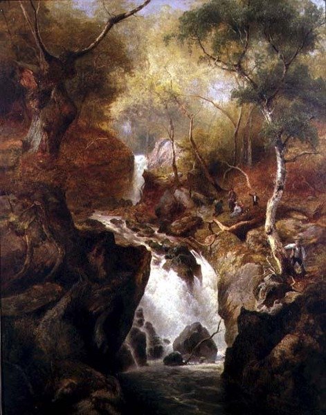 Vesiputous metsän läpi tekijältä Edward Henry Holder