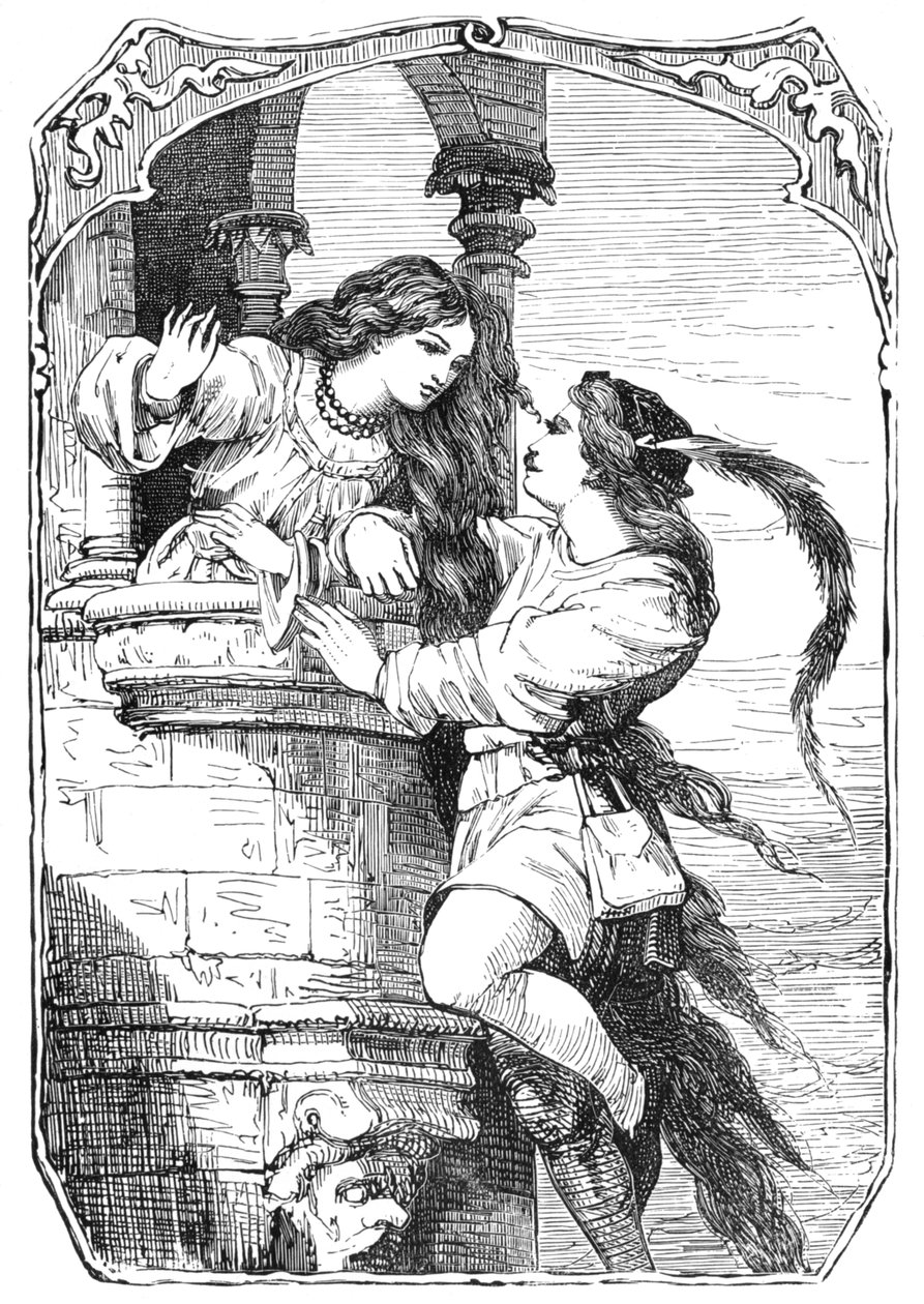 Rapunzel, 1901 tekijältä Edward Henry Wehnert