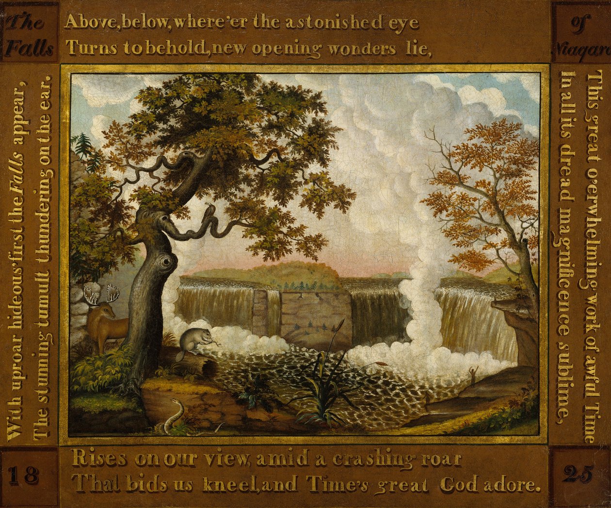 Niagaran putoukset, noin 1825 tekijältä Edward Hicks