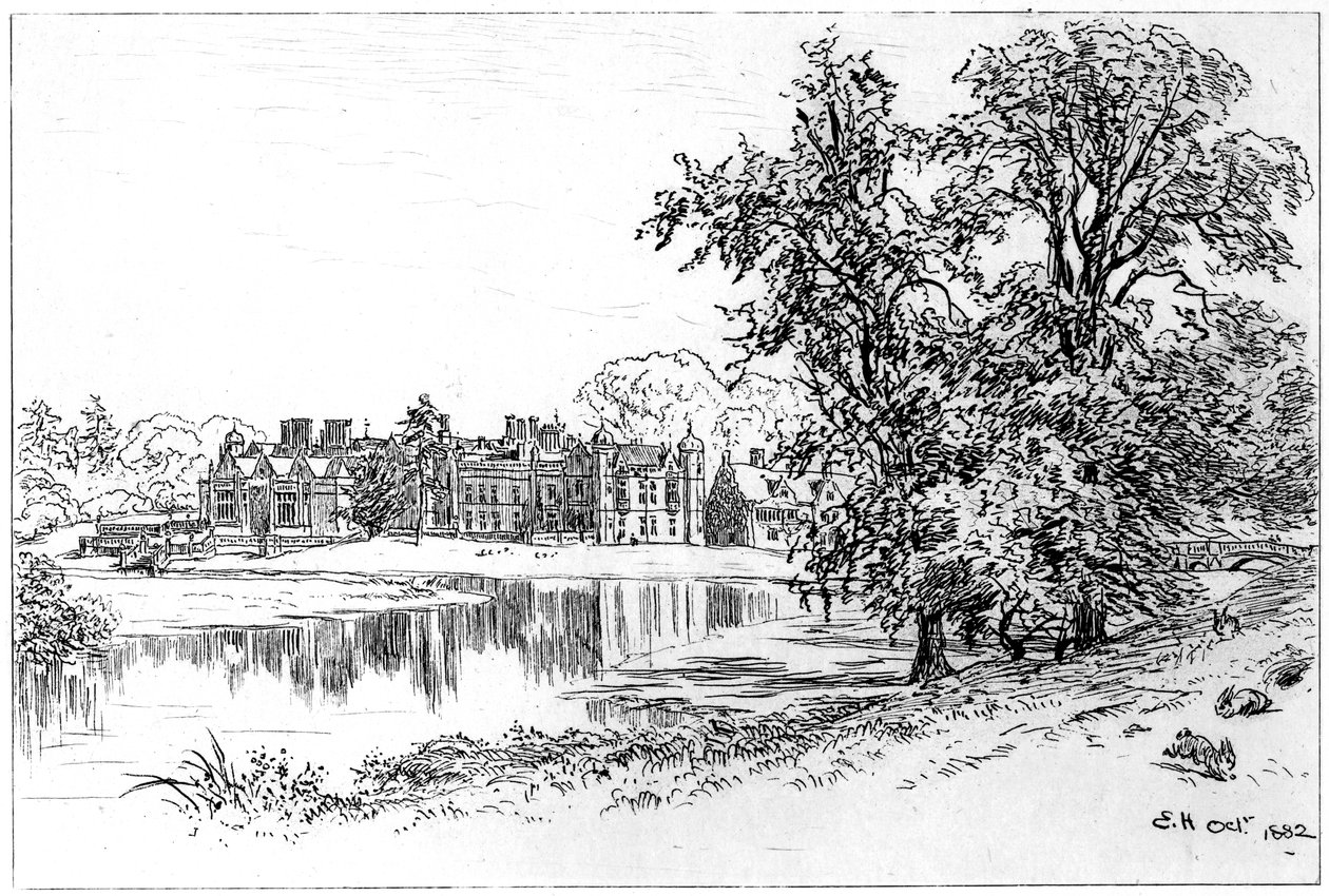 Charlecote Park, Warwickshire, 1885. tekijältä Edward Hull