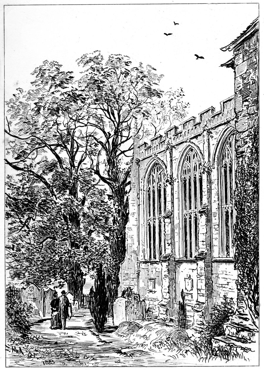 Stratfordin kirkon kanslia, Stratford-upon-Avon, Warwickshire, 1885. tekijältä Edward Hull