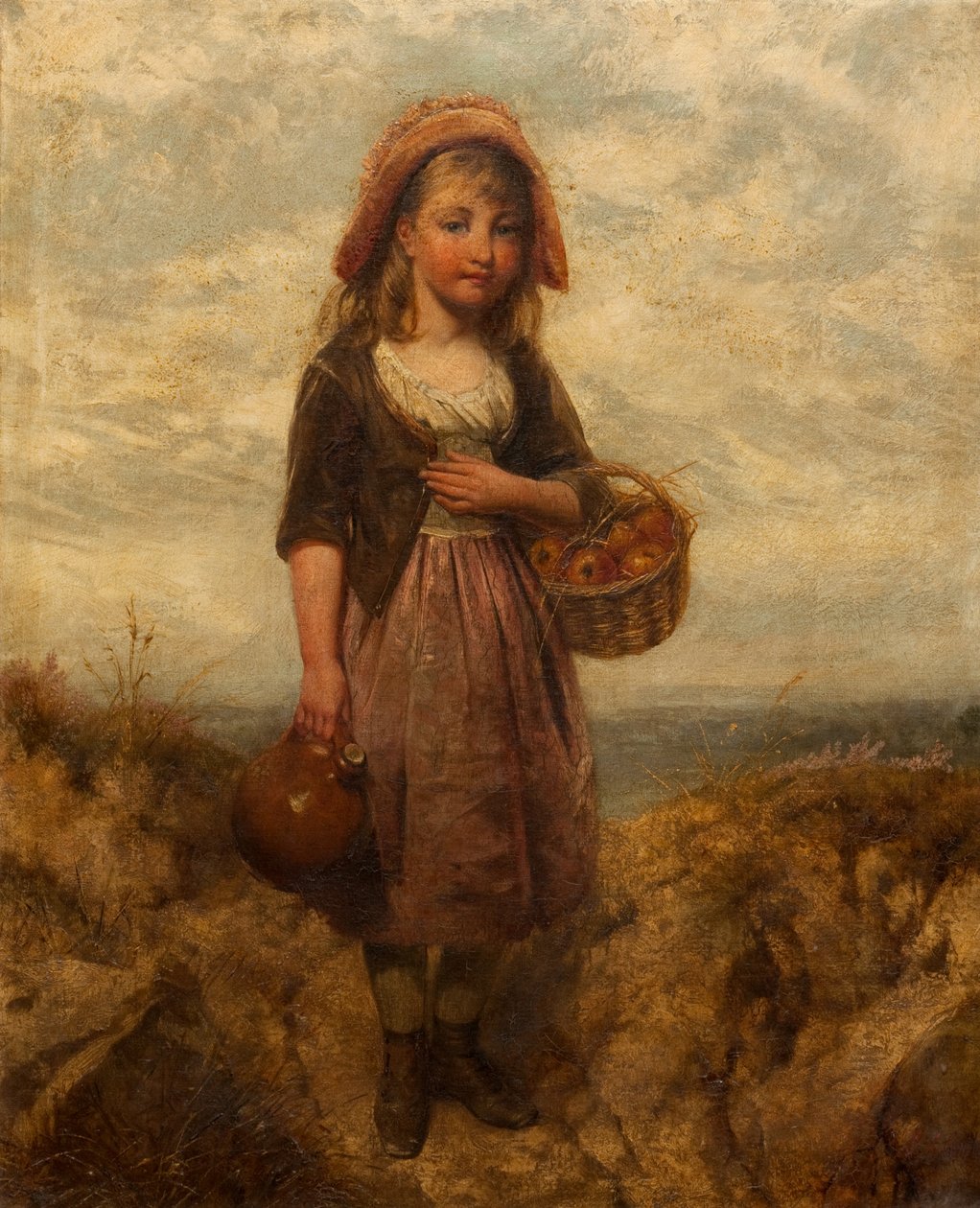 Tyttö omenakorin kanssa tekijältä Edward John Cobbett