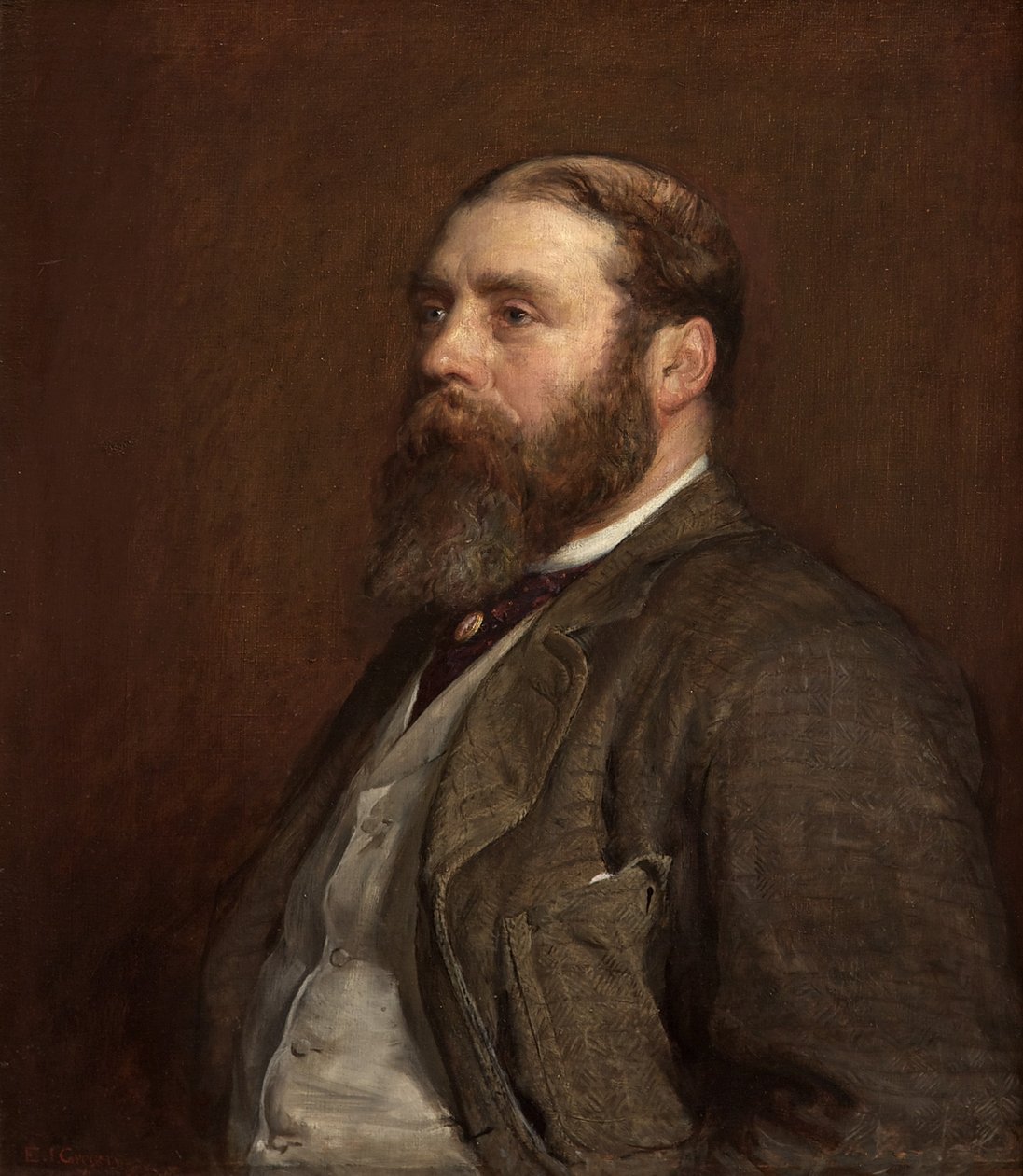 William Henry Wills, Esq., M.P. (Lord Winterstoke), n. 1880 (öljy kankaalle) tekijältä Edward John Gregory