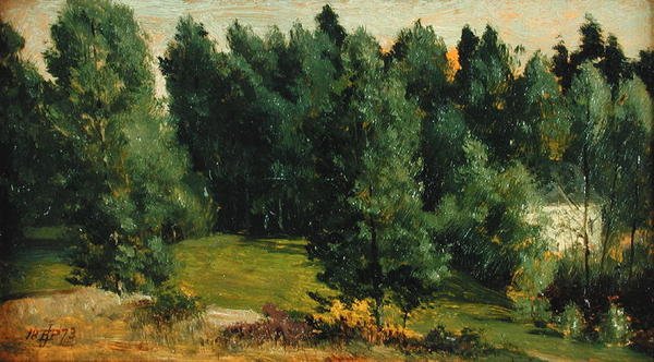Metsäinen maisema tekijältä Edward John Poynter