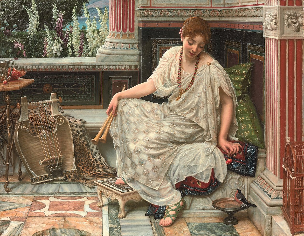 Chloe. Dulcis docta modos et citharae sciens (öljy kankaalle). tekijältä Edward John Poynter