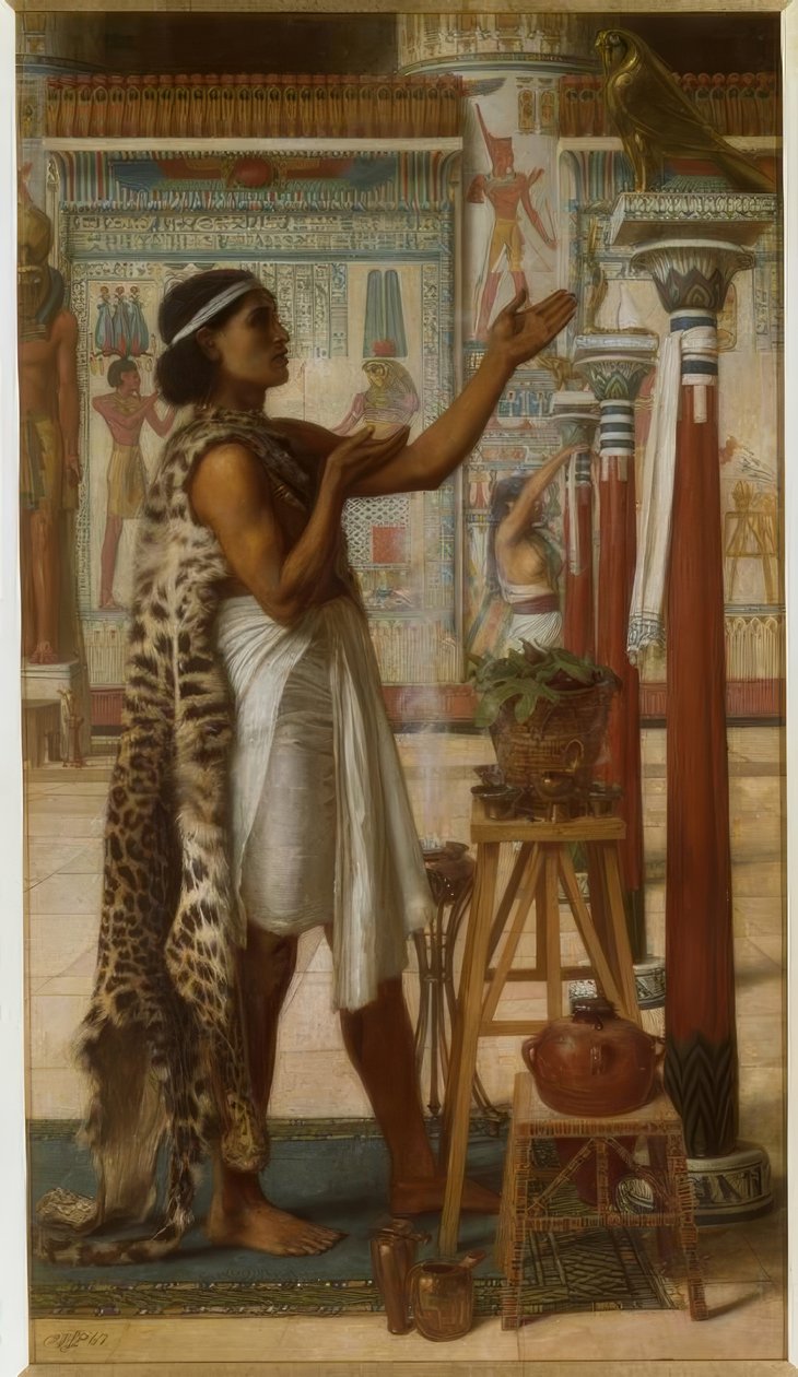 E.J Poynter, Anbetung des Ra / Gemälde, 1867 tekijältä Edward John Poynter