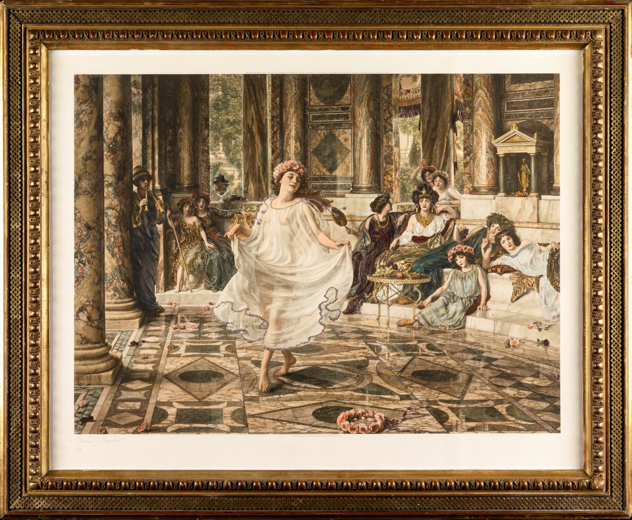 Kreikkalainen tanssi (käsinvärinen syväpaino) tekijältä Edward John Poynter