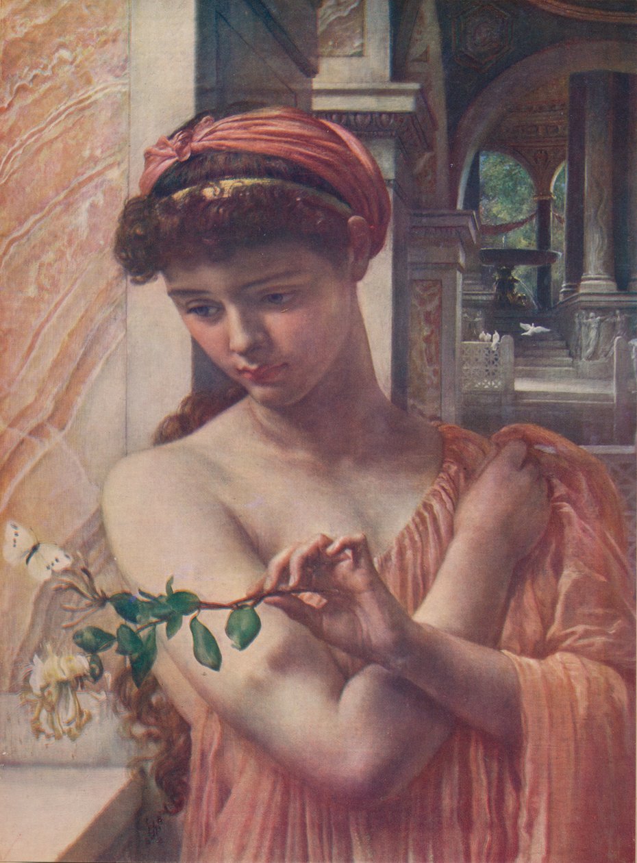 Psyche in the Temple of Love, 1882, c1915 tekijältä Edward John Poynter