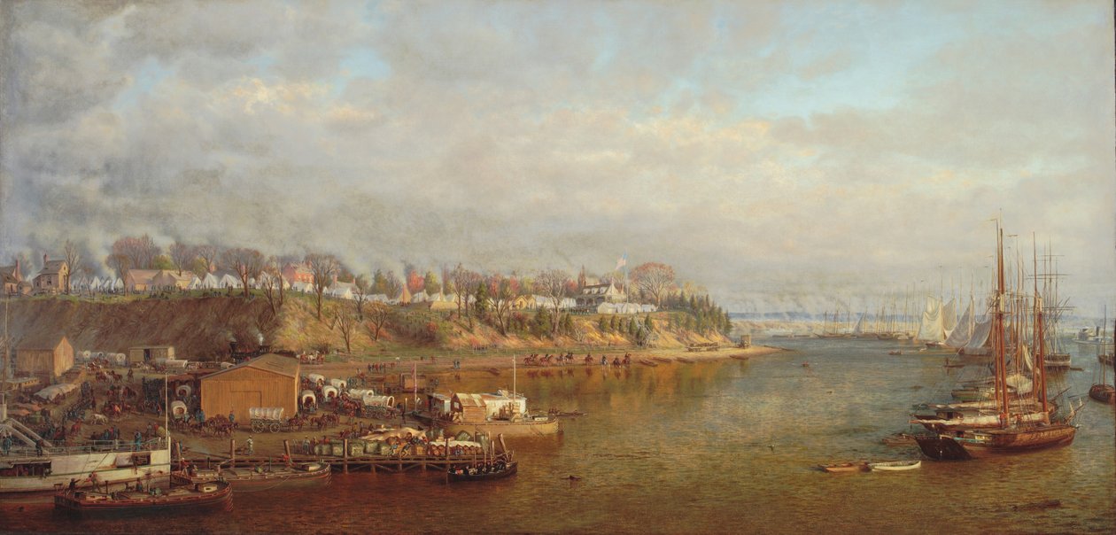 City Point, Virginia, General Grantin päämaja, 1873 tekijältä Edward Lamson Henry