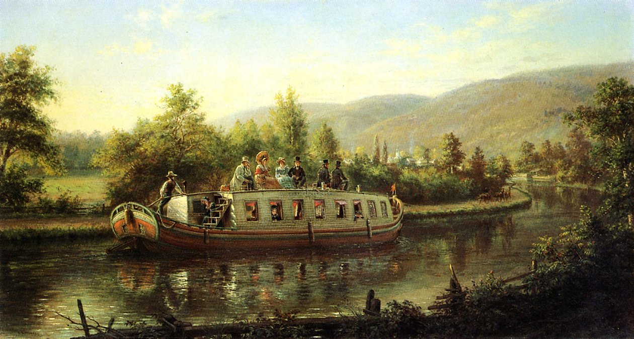 Early Days of Rapid Transit (öljy kankaalle) tekijältä Edward Lamson Henry