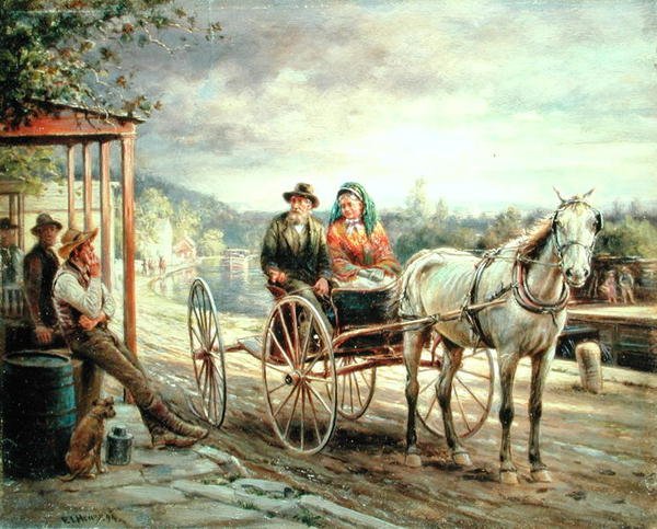 Myöhäinen iltapäivä, Port Ben, Ulsterin piirikunta tekijältä Edward Lamson Henry