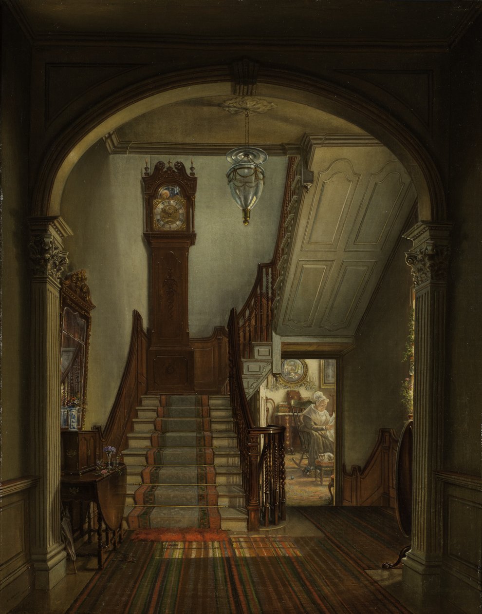 Vanha kello portaissa, 1868 tekijältä Edward Lamson Henry