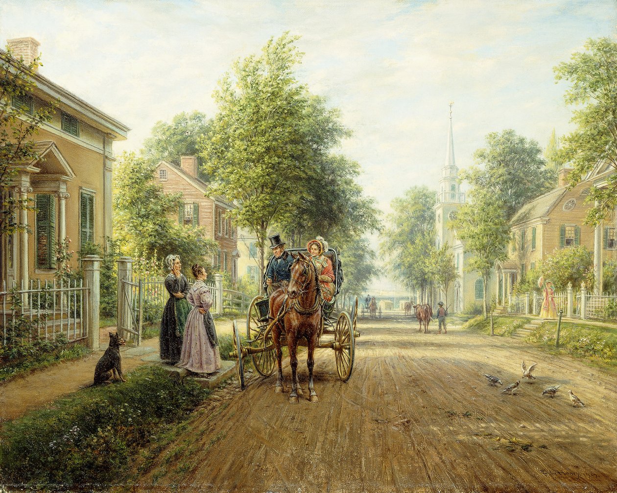 Matkalla kaupunkiin, 1907 tekijältä Edward Lamson Henry