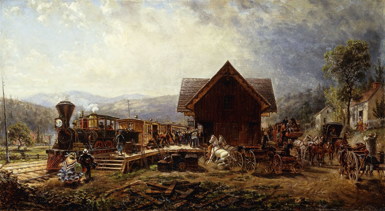Klo 9.45 Majoitus, Stratford, Connecticut, 1864 tekijältä Edward Lamson Henry