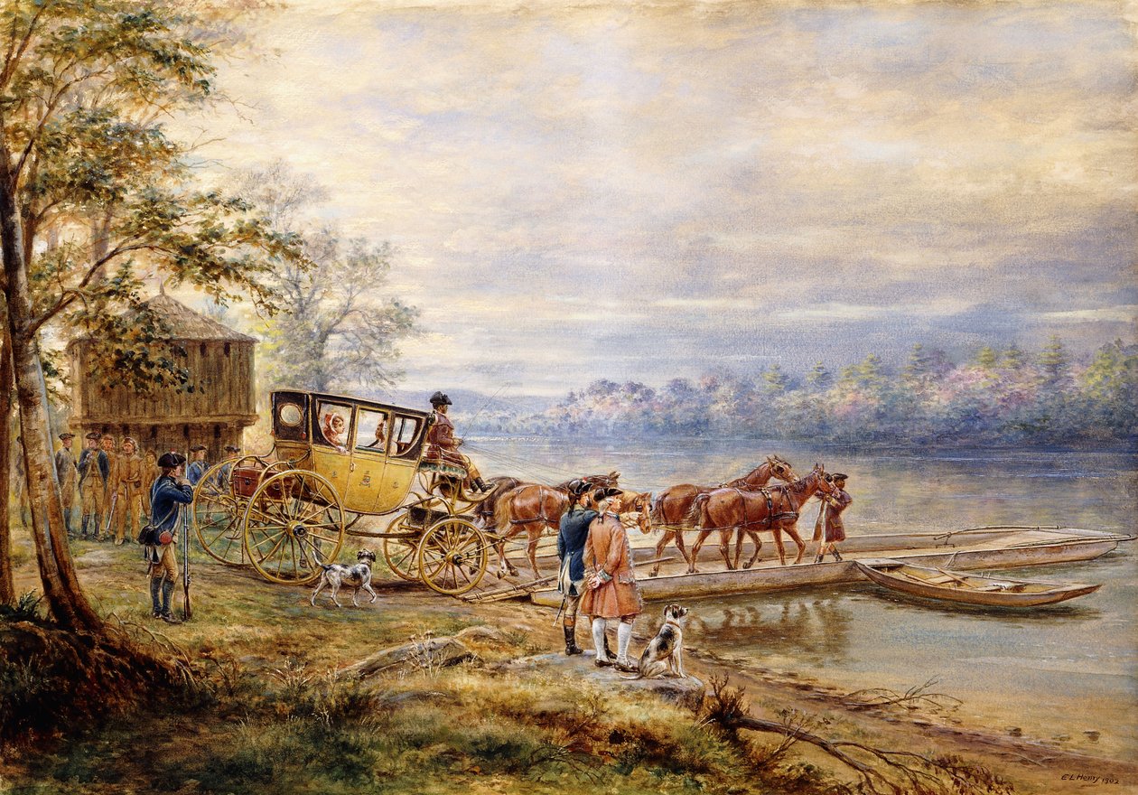 Lautta odotellessa, 1902 tekijältä Edward Lamson Henry