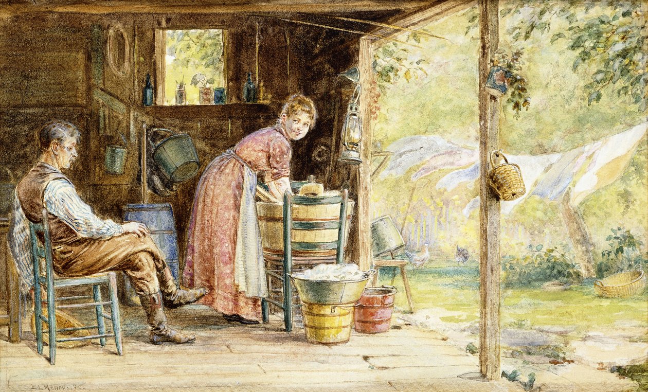 Pesupäivä, 1890 tekijältä Edward Lamson Henry