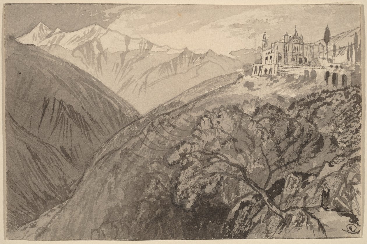 Kaupunki kukkulan laella (Lampedusan pyhäkkö) tekijältä Edward Lear