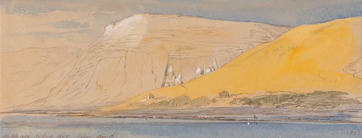 Abu Simbel, klo 10.30, 9. helmikuuta 1867 (383) tekijältä Edward Lear