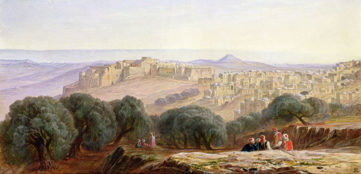 Betlehem, noin 1870 tekijältä Edward Lear