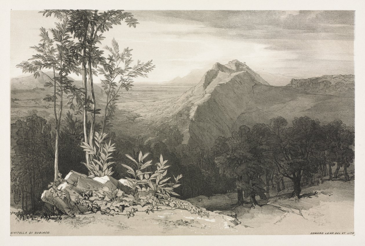 Civitella di Subiaco tekijältä Edward Lear