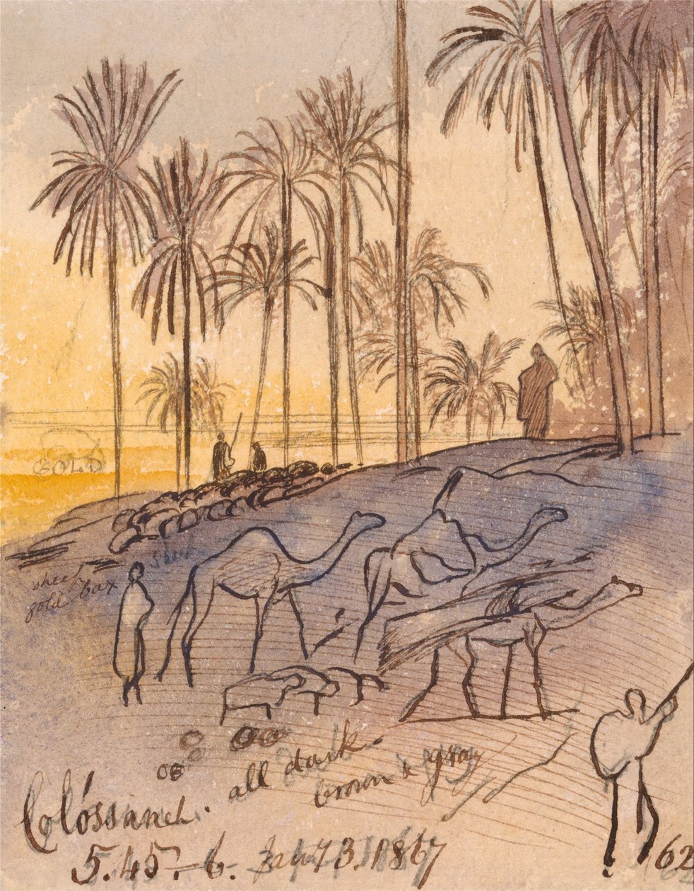 Colósaneh, 17.45-18.00, 3. tammikuuta 1867 (62) tekijältä Edward Lear