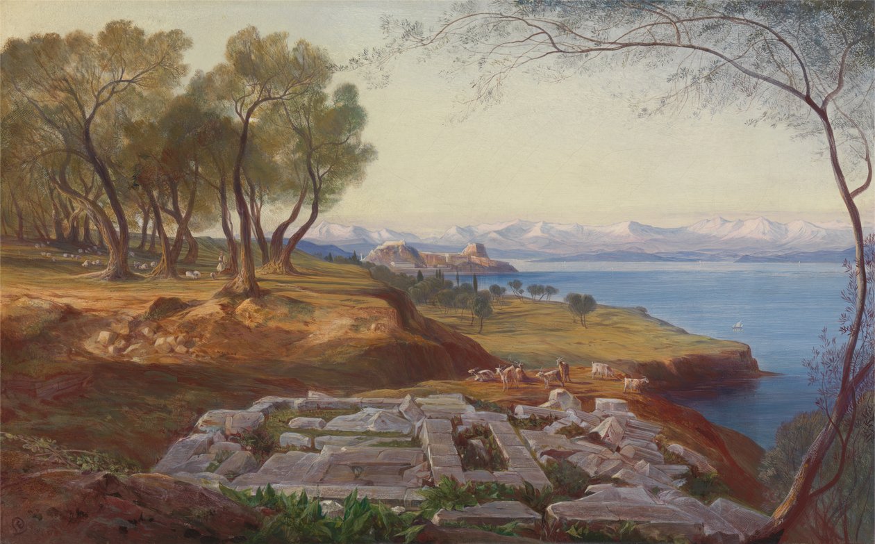 Korfu Ascensionista, n. 1860. tekijältä Edward Lear