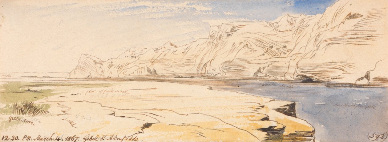 Gebel Sheikh Abu Fodde, klo 12.30, 4. maaliskuuta 1867 (592) tekijältä Edward Lear