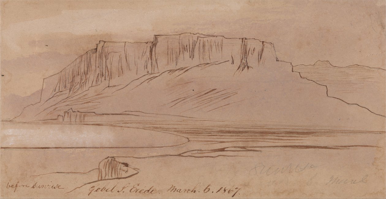 Gebel Sheikh Eredi, ennen auringonnousua tekijältä Edward Lear